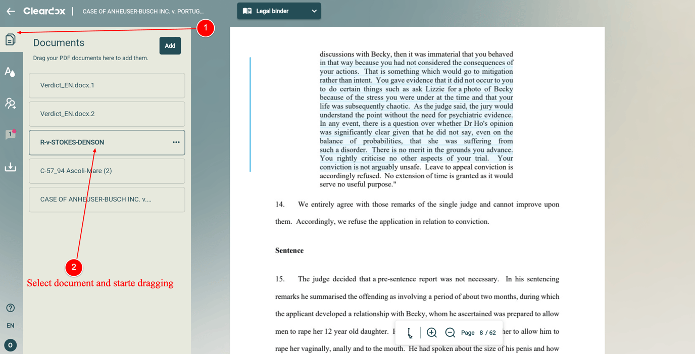 Can I Change the Order of Documents and Pages in PDFs in Cleardox?